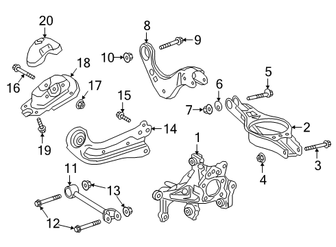 Arm Assembly, Rear Suspension, Passenger Side Diagram for 48710-33160