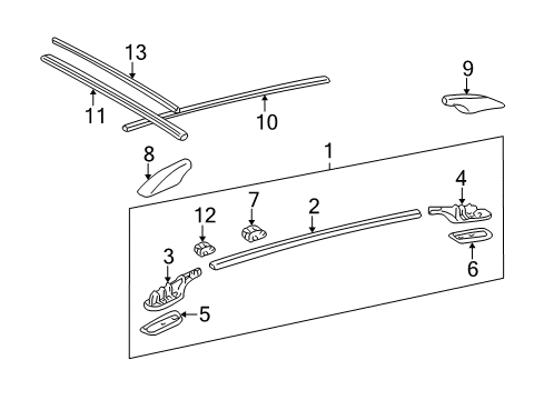 2001 Toyota Sienna Luggage Carrier Diagram 2 - Thumbnail