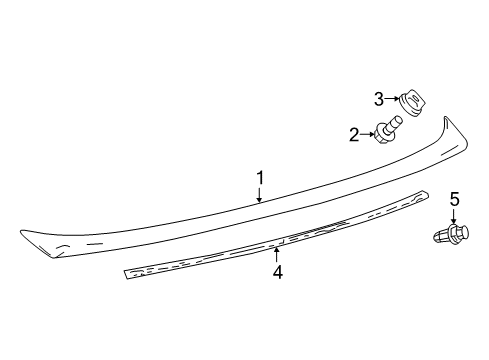 2018 Toyota Camry Spoiler Sub-Assembly, Rear L/PA Diagram for 76085-06905