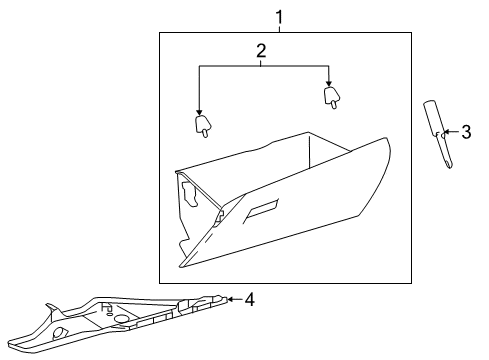 2019 Toyota Corolla Glove Box Diagram 1 - Thumbnail