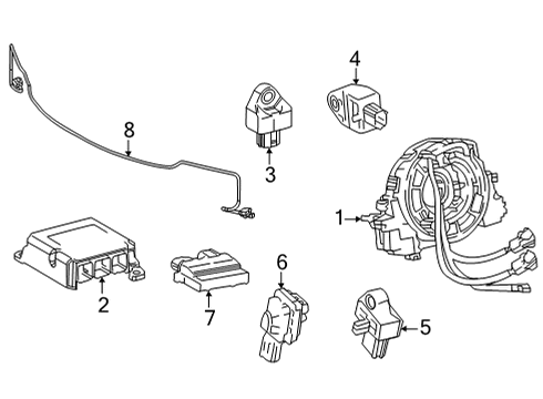 2022 Toyota Mirai Air Bag Components Diagram 2 - Thumbnail