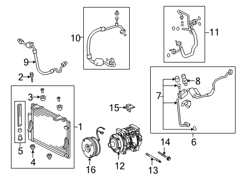 2014 Toyota Sequoia Compressor Assy, Cooler Diagram for 88320-0C150