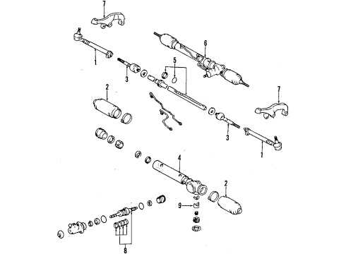 1988 Toyota Van Valve Sub-Assembly, Power Steering Control Diagram for 44201-28060