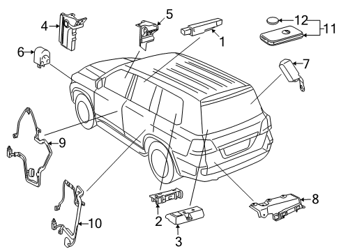 2018 Toyota Land Cruiser Receiver Assembly, Elect Diagram for 897B0-60020