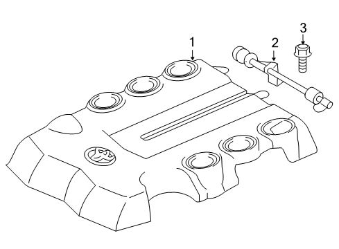 2018 Toyota 4Runner Engine Appearance Cover Diagram