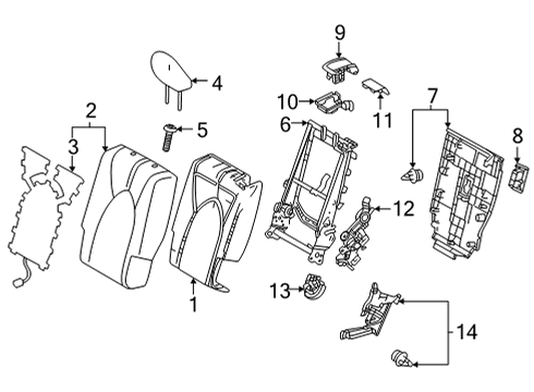 2020 Toyota Highlander Frame Sub-Assembly, Rr S Diagram for 71018-0E140