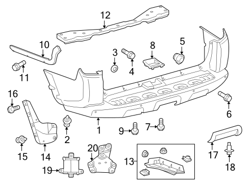 2023 Toyota 4Runner Cover, Rear Bumper L/P Diagram for 52159-35922