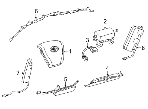 2017 Toyota Avalon Air Bag Components Diagram 1 - Thumbnail