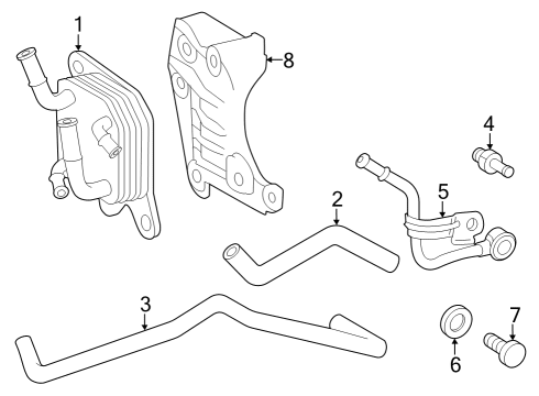 2024 Toyota Grand Highlander Trans Oil Cooler Diagram