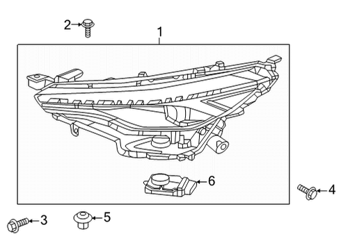 2023 Toyota Corolla Cross HEADLAMP ASSY, RH Diagram for 81110-0A340