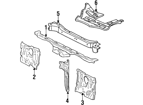 1986 Toyota Corolla Radiator Support Diagram