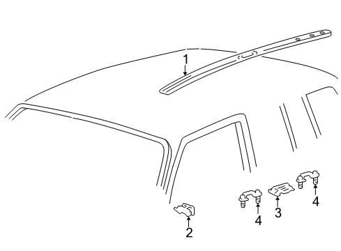 1997 Toyota RAV4 Exterior Trim - Roof Diagram 3 - Thumbnail