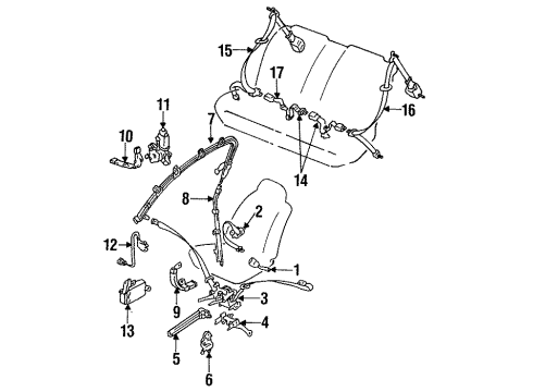 1989 Toyota Cressida Passive Restraints Diagram