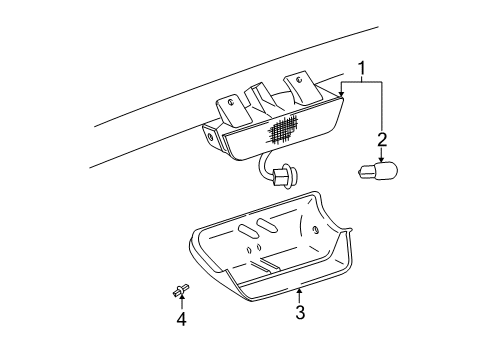 2001 Toyota RAV4 Bulbs Diagram 5 - Thumbnail