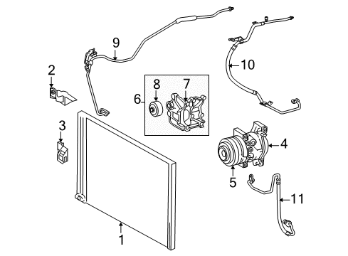 2014 Toyota Tacoma Compressor Assy, Cooler Diagram for 88320-04060