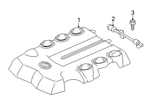 2012 Toyota FJ Cruiser Engine Appearance Cover Diagram