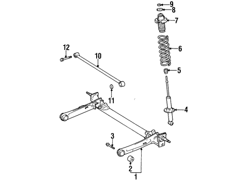 1998 Toyota Tercel Spring, Coil, Rear Diagram for 48231-16890