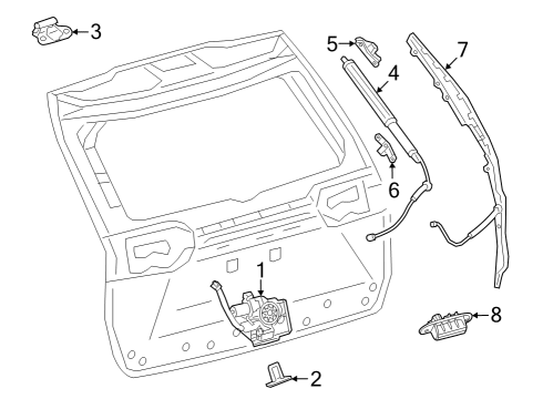 2023 Toyota bZ4X Lift Gate Diagram