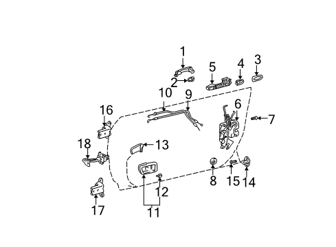 2006 Toyota Camry Cap, Door Outside Ha Diagram for 69229-AA011-G0