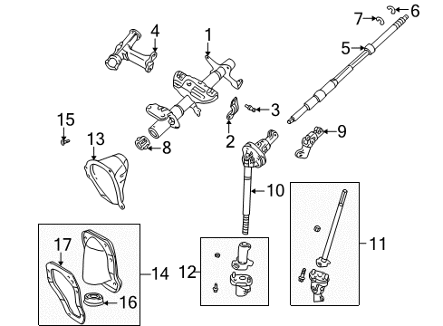 1995 Toyota Tacoma Steering Column, Steering Wheel & Trim Diagram 4 - Thumbnail