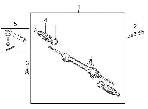 2014 Toyota Camry Steering Gear Assembly Diagram for 45510-06011