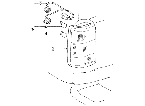 1991 Toyota 4Runner Tail Lamps Diagram