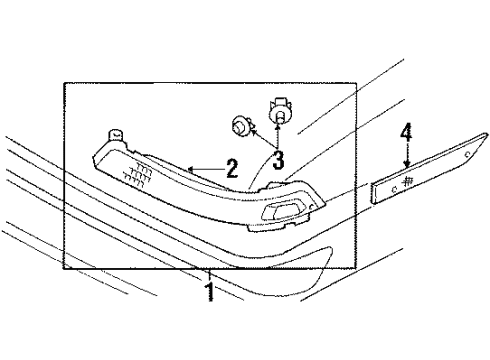 1988 Toyota Corolla Park & Signal Lamps Diagram