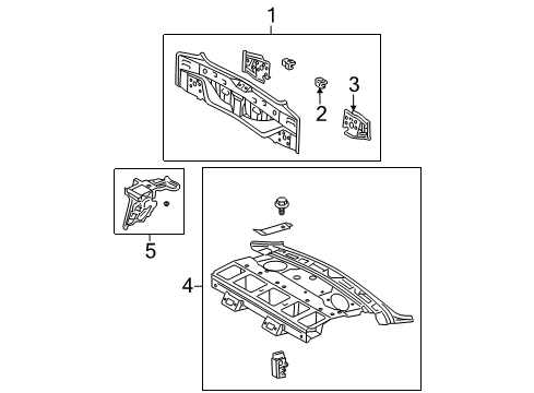 2012 Toyota Corolla Rear Body Diagram