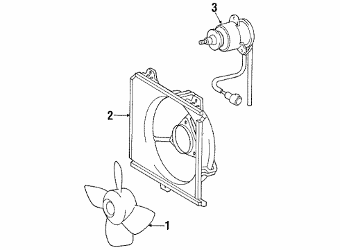 1989 Toyota Celica Cooling System, Radiator, Water Pump, Cooling Fan Diagram 1 - Thumbnail