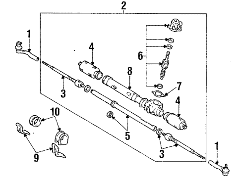 1993 Toyota MR2 Valve Assy, Power Steering Control Diagram for 44210-17040