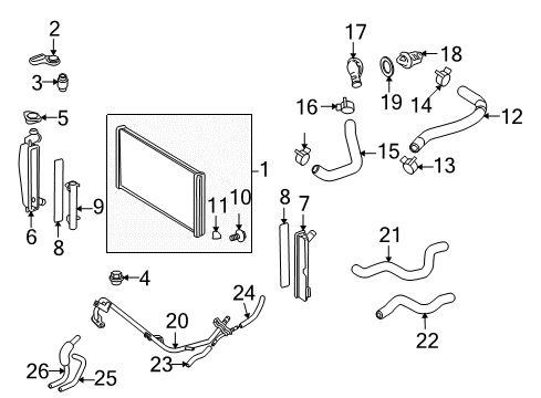 2008 Toyota Matrix Pipe, Water By-Pass Diagram for 16268-22161