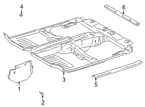 1996 Toyota RAV4 Floor Mat, Front Diagram for 58510-42050-B1