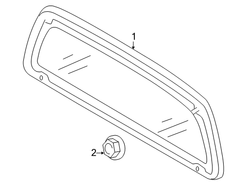 2010 Toyota Tacoma Back Glass Diagram