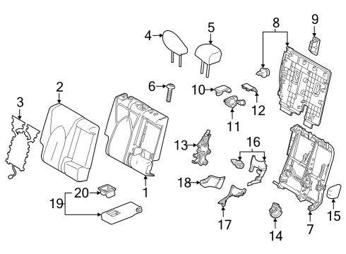 2024 Toyota Grand Highlander FRAME SUB-ASSY, RR S Diagram for 71017-0E320