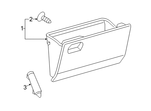 2016 Toyota Yaris Stopper Sub-Assy, Glove Compartment Door Diagram for 55054-52020