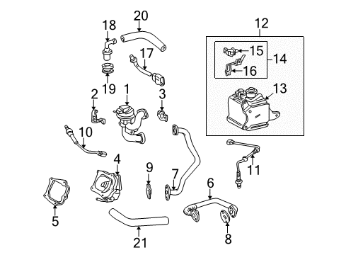 Valve Assembly, Vacuum Switching Diagram for 25860-20020