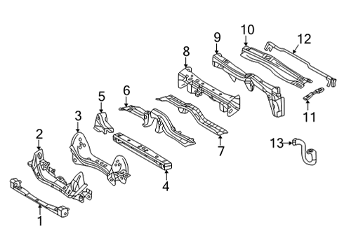 2023 Toyota Tundra Crossmembers & Components Diagram 3 - Thumbnail