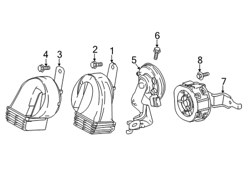 2021 Toyota Venza Horn Assembly, Security Diagram for 86560-33060