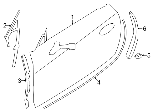 2021 Toyota GR Supra Door & Components Diagram