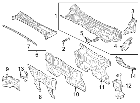 2023 Toyota Crown PANEL SUB-ASSY, DASH Diagram for 55101-30D20