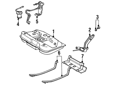 1986 Toyota Camry CANISTER Assembly, Charcoal Diagram for 77740-32020