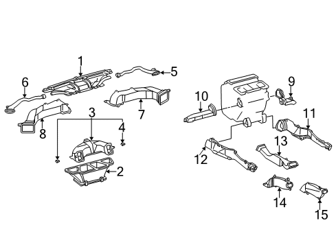 2003 Toyota Camry Ducts Diagram 1 - Thumbnail