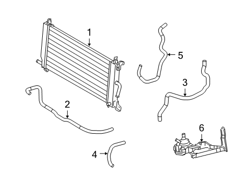 2006 Toyota Highlander Inverter Cooling Components Diagram