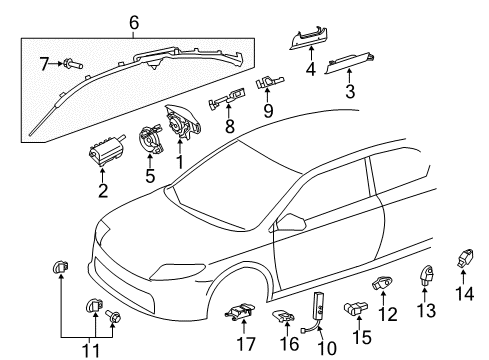 2011 Scion tC Diagnostic Unit Diagram for 89170-21110