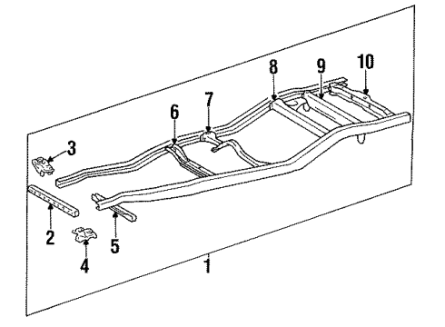 1993 Toyota 4Runner Frame & Components Diagram