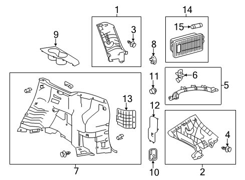 2019 Toyota Highlander Bulbs Diagram 3 - Thumbnail