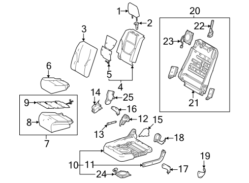 2023 Toyota Tundra Rear Seat Components Diagram