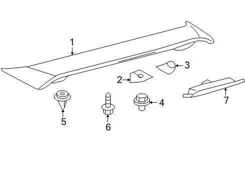 2012 Toyota Corolla Rear Spoiler Diagram