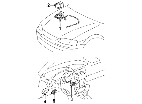 1996 Toyota Paseo ACTUATOR Assembly, Cruise Control Diagram for 88200-16060