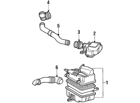 1988 Toyota 4Runner Air Inlet Diagram 1 - Thumbnail